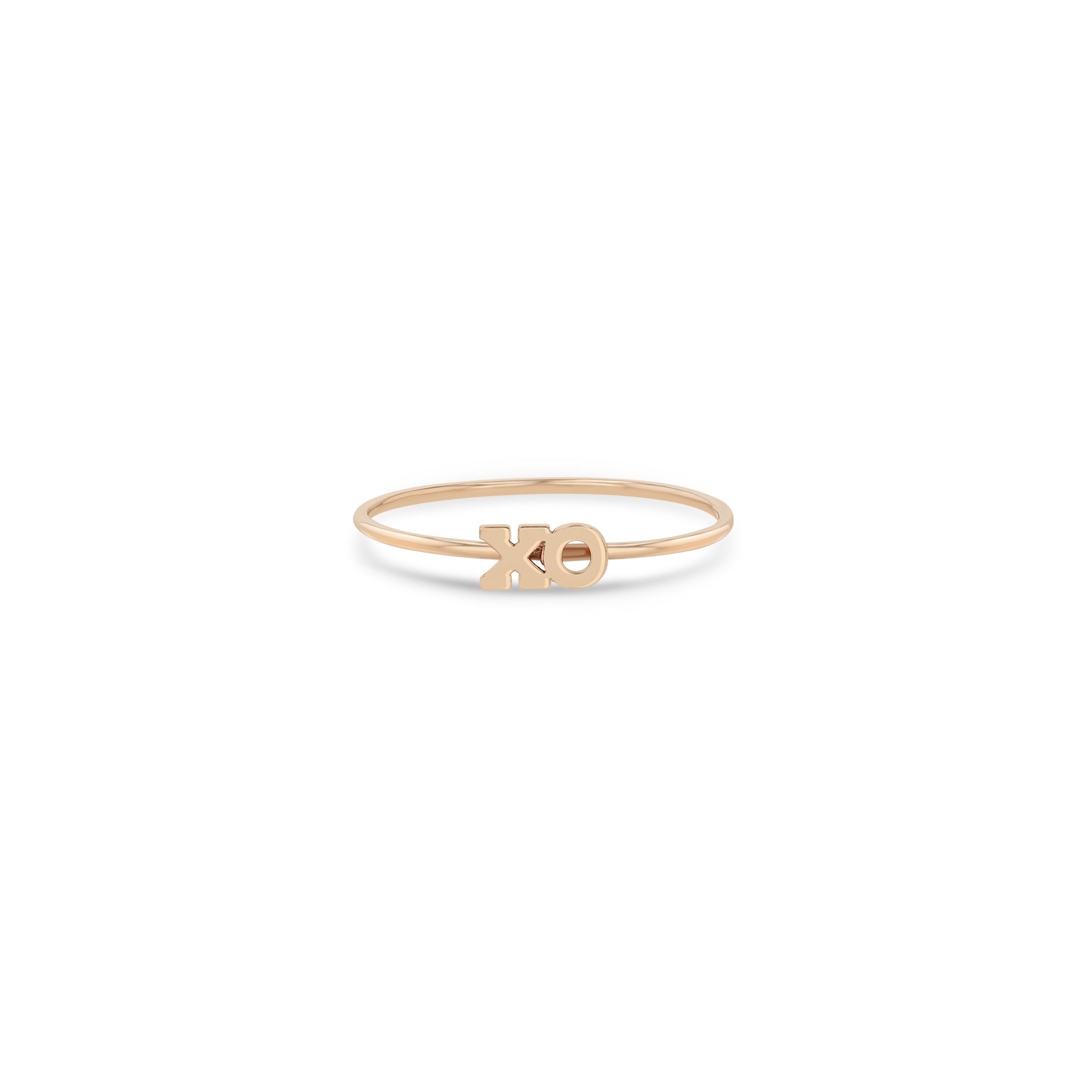 Zoë Chicco 14kt Yellow Gold Itty Bitty XO Ring