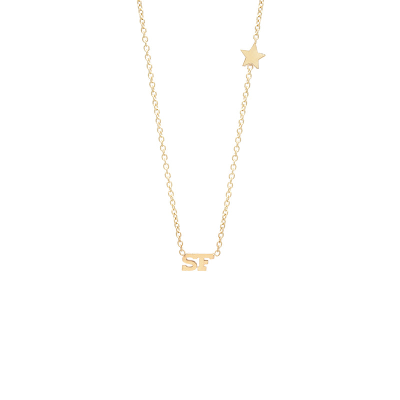 14k Itty Bitty San Francisco Necklace with Floating Star - SALE