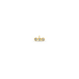 single Zoë Chicco 14k Gold 3 Tiny Diamond Bezel Stud Earring