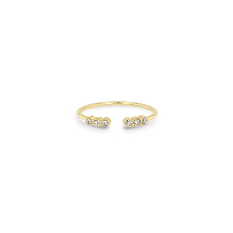 Zoë Chicco 14k Gold Tiny Diamond Bezel Open Ring