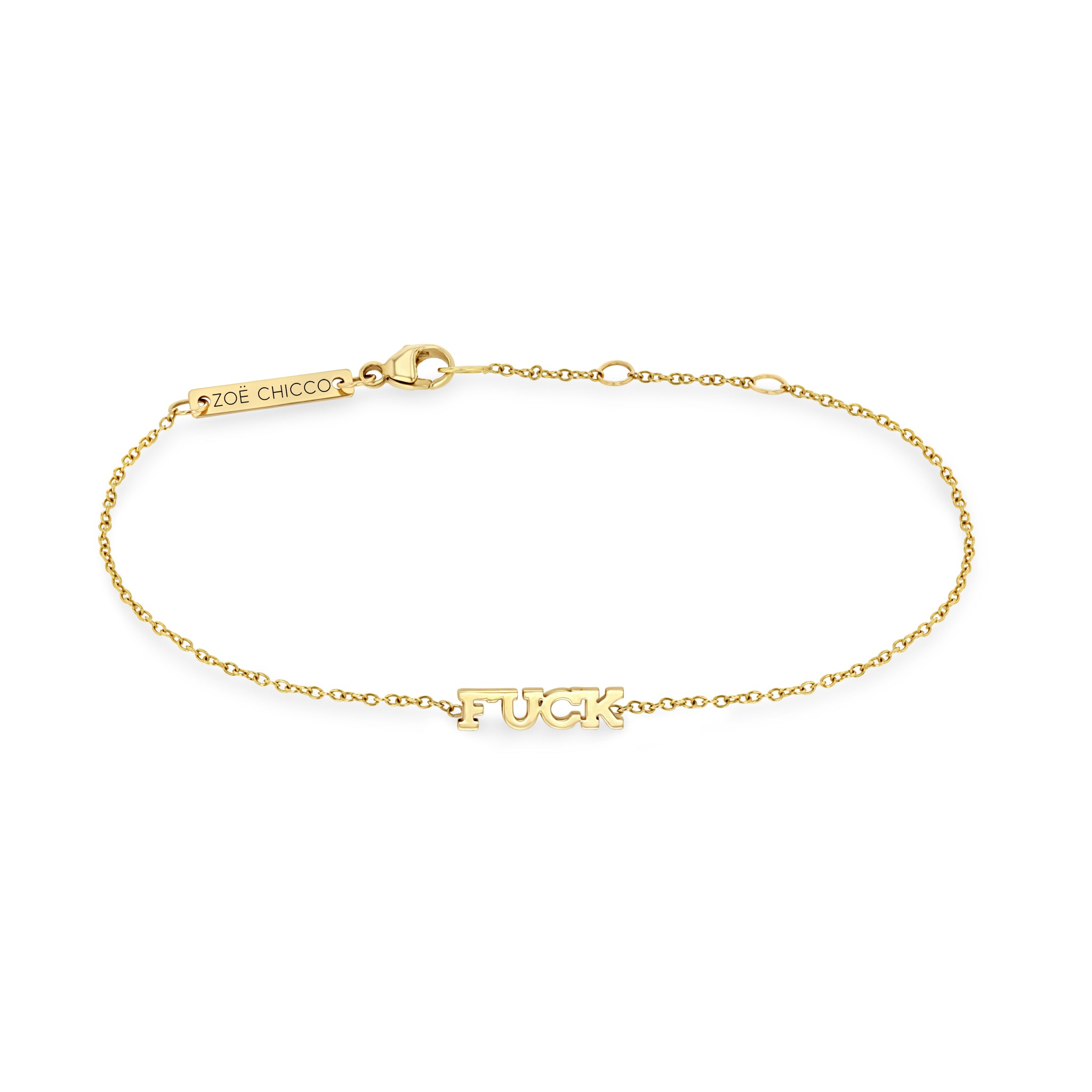 Zoe Chicco 14k Itty Bitty FUCK Bracelet