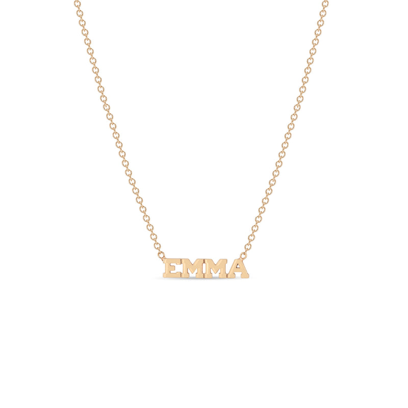 Zoë Chicco 14k Gold Custom Itty Bitty Letters Necklace – ZOË CHICCO