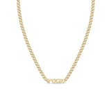 Zoë Chicco 14k Gold Itty Bitty FUCK Small Curb Chain Necklace