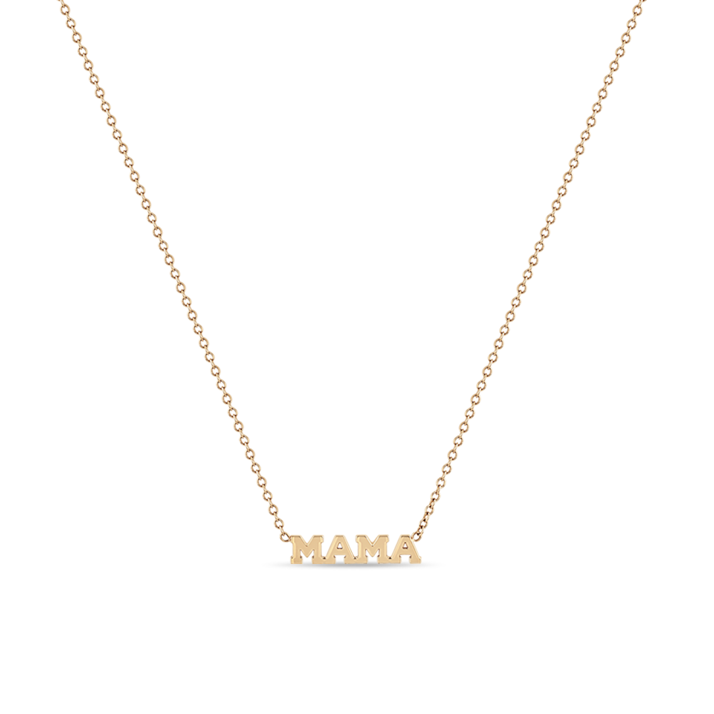 Zoë Chicco 14k Rose Gold Itty Bitty MAMA Necklace