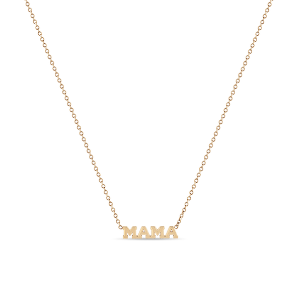 Zoë Chicco 14k Rose Gold Itty Bitty MAMA Necklace