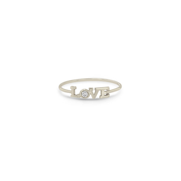 Zoë Chicco 14kt Gold Itty Bitty Diamond LOVE Ring