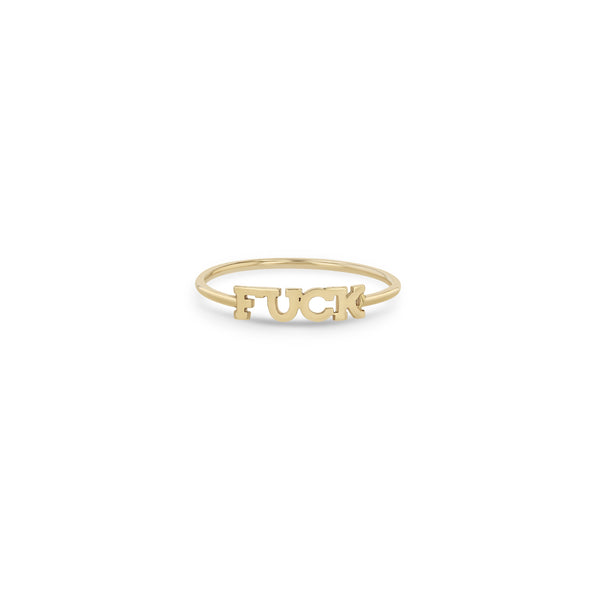 Zoë Chicco 14k Yellow Gold Itty Bitty FUCK Ring