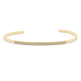 Zoe Chicco 14k gold bracelet with small pave diamonds on a white background