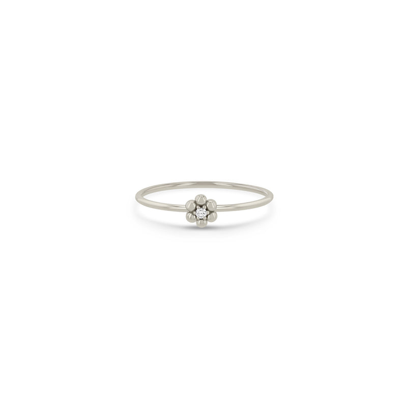 Zoë Chicco 14k Gold Beaded Diamond Flower Ring