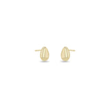 Zoe Chicco 14k gold teardrop stud earrings on a white background