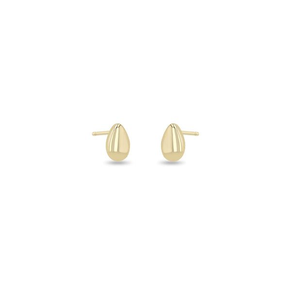 Zoe Chicco 14k gold teardrop stud earrings on a white background