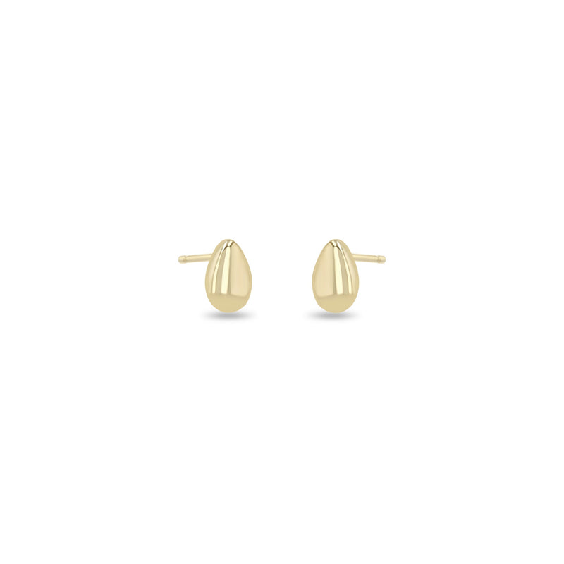 Zoe Chicco 14k gold teardrop stud earrings on a white background