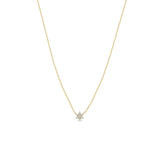 Zoë Chicco 14k Gold Tiny Prong Set Diamond Flower Necklace