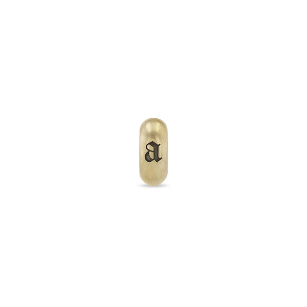 Zoë Chicco 14k Brushed Gold Engraved Initial Letter "a "Half Round Slide Bead Charm