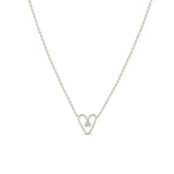 Zoë Chicco 14k Gold Prong Diamond Tiny Open Heart Necklace