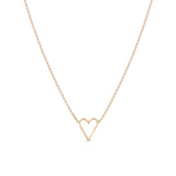 Zoë Chicco 14k Rose Gold Tiny Open Heart Necklace