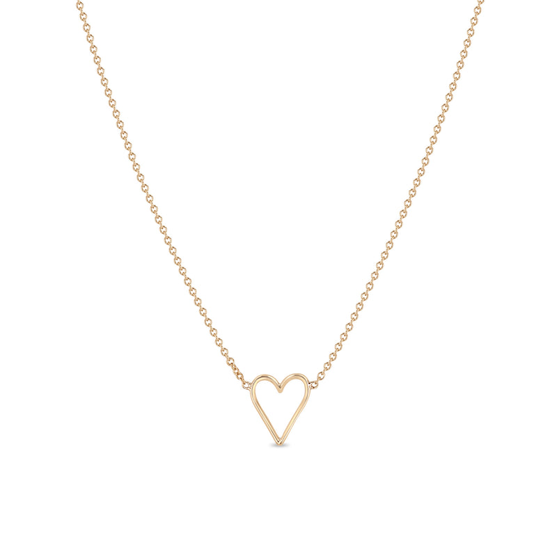 Zoë Chicco 14k Rose Gold Tiny Open Heart Necklace