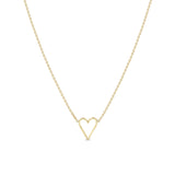 Zoë Chicco 14k Yellow Gold Tiny Open Heart Necklace