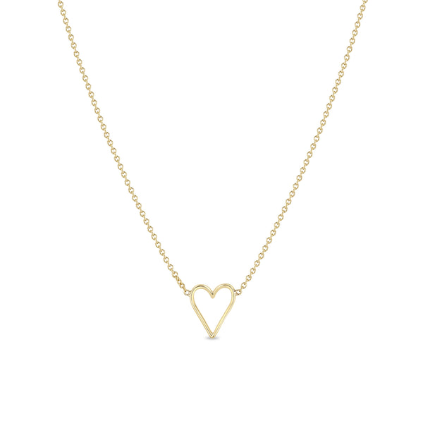 Zoë Chicco 14k Yellow Gold Tiny Open Heart Necklace