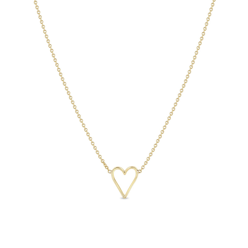 Zoë Chicco 14k Yellow Gold Tiny Open Heart Necklace