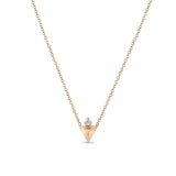 Zoë Chicco 14k Gold Diamond & Triangle Pyramid Necklace