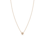 Zoë Chicco 14k Rose Gold Tiny Bead Diamond Starburst Necklace