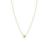 Zoë Chicco 14k Yellow Gold Tiny Bead Diamond Starburst Necklace