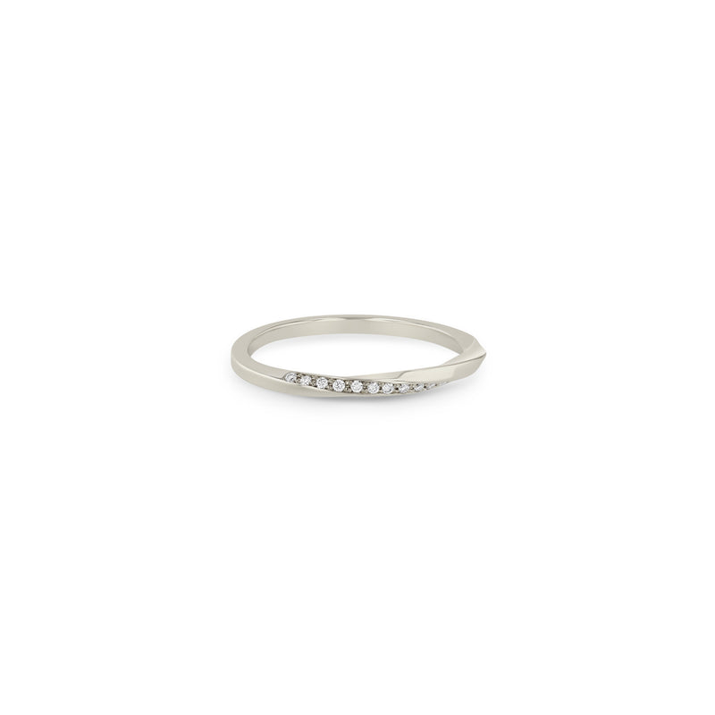 Zoë Chicco 14k Gold Pavé Diamond Twisted Square Band Ring