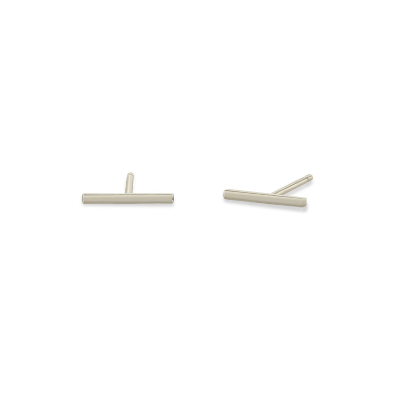 14k Thin Bar Studs