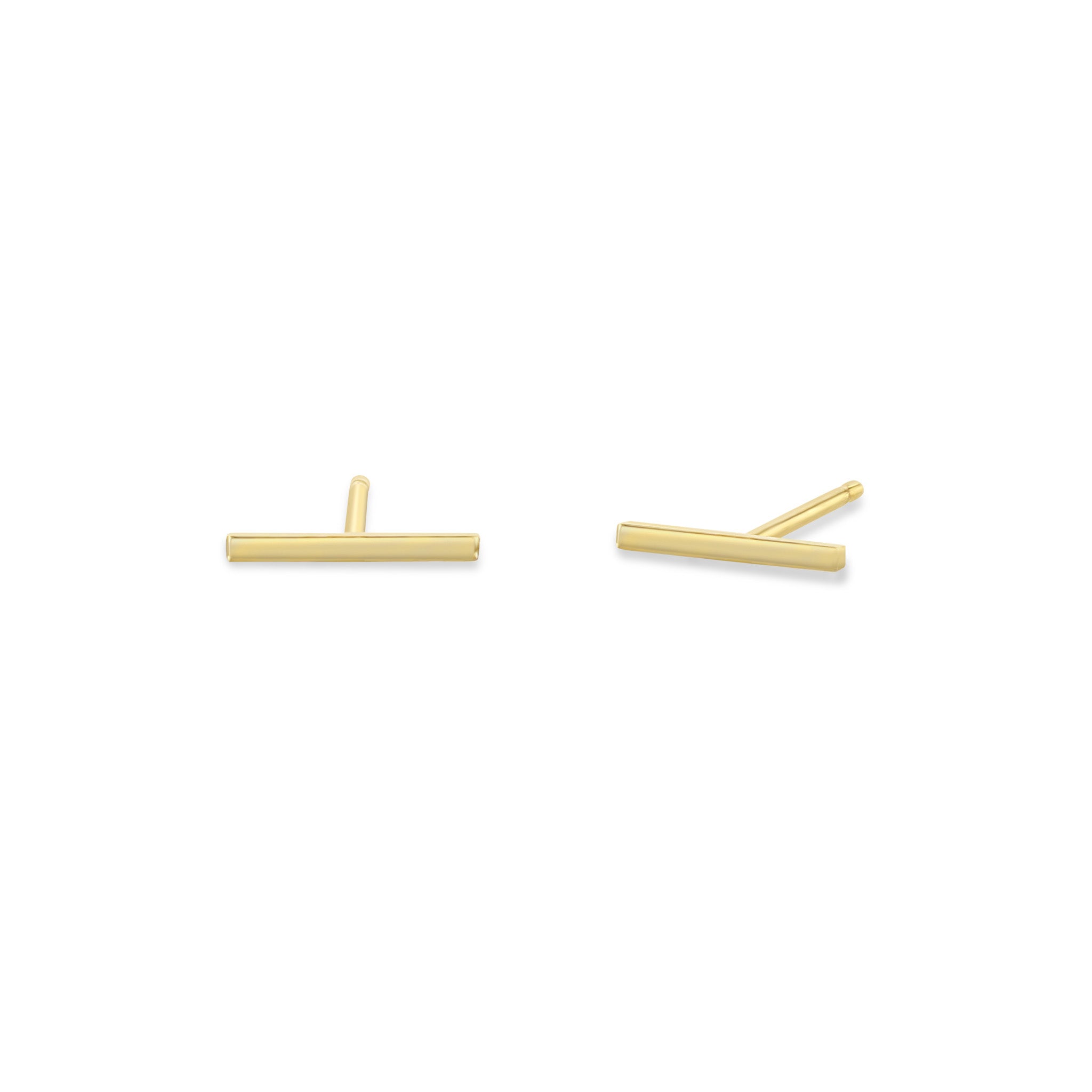 14k Thin Bar Studs