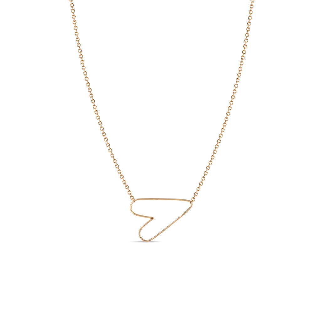 Gold Floating Heart Necklace | Salty But Sweet Jewelry