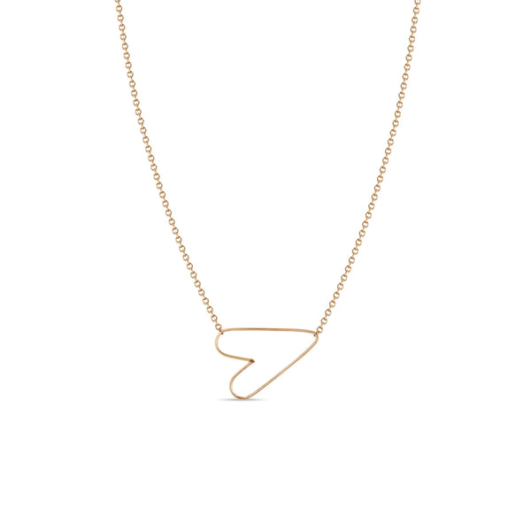 Zoë Chicco 14k Gold Small Hammered Heart Necklace