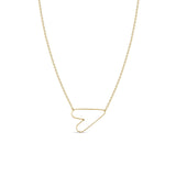 Zoë Chicco 14k Yellow Gold Small Hammered Heart Necklace
