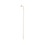 14k Stacked Diamond Bar Chain Threader Earrings