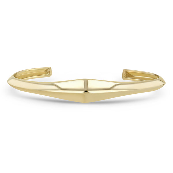 Zoe Chicco 14k gold pyramid bracelet on a white background