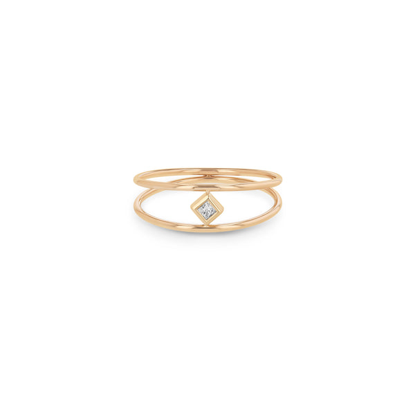 Zoë Chicco 14k Gold Princess Diamond Double Band Ring