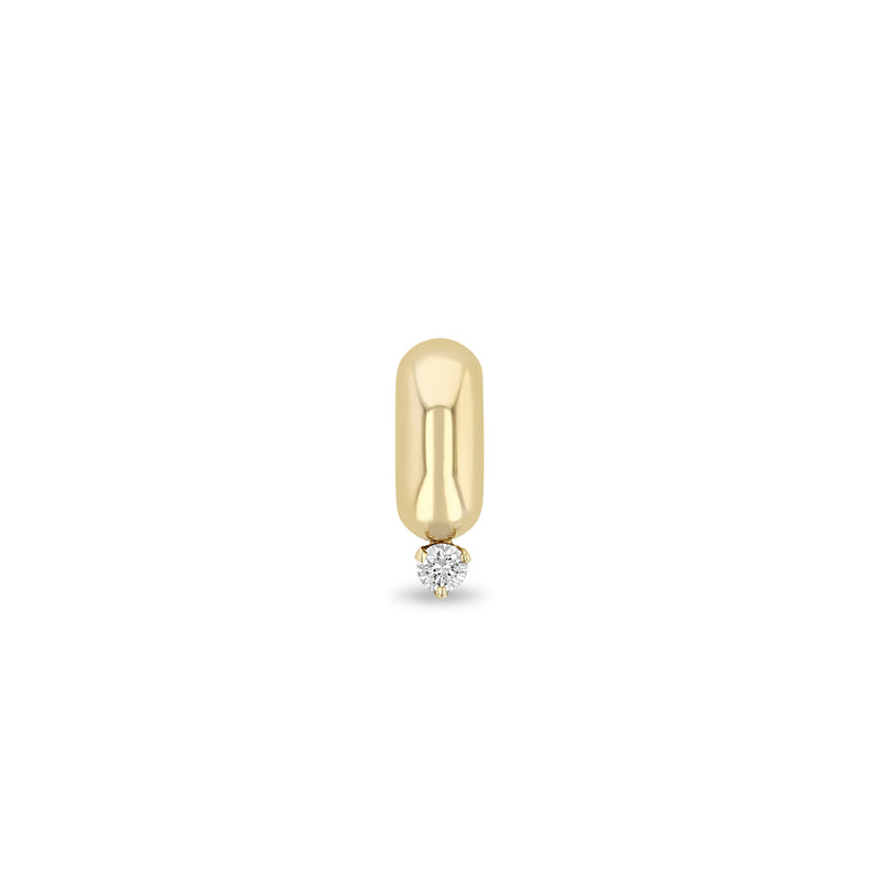 Zoë Chicco 14k Gold Prong Diamond Wide Half Round Slide Bead Charm