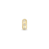 Zoë Chicco 14k Gold 3 Bead Set Diamond Wide Half Round Slide Bead Charm