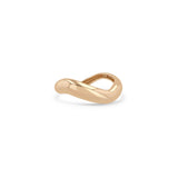 Zoe Chicco 14k rose gold wave shaped ring on a white background