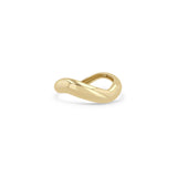 Zoe Chicco 14k gold wave shaped ring on a white background