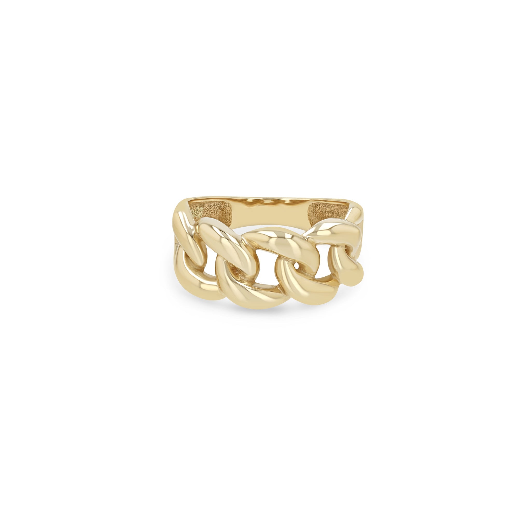 Zoe Chicco 14k gold chain ring on white background