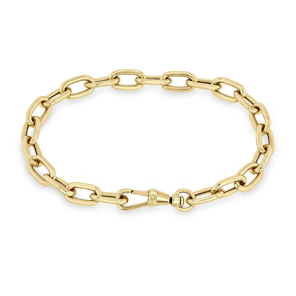 Zoë Chicco Men's 14k Gold XL Square Oval Link Chain Bracelet with Swivel Clasp