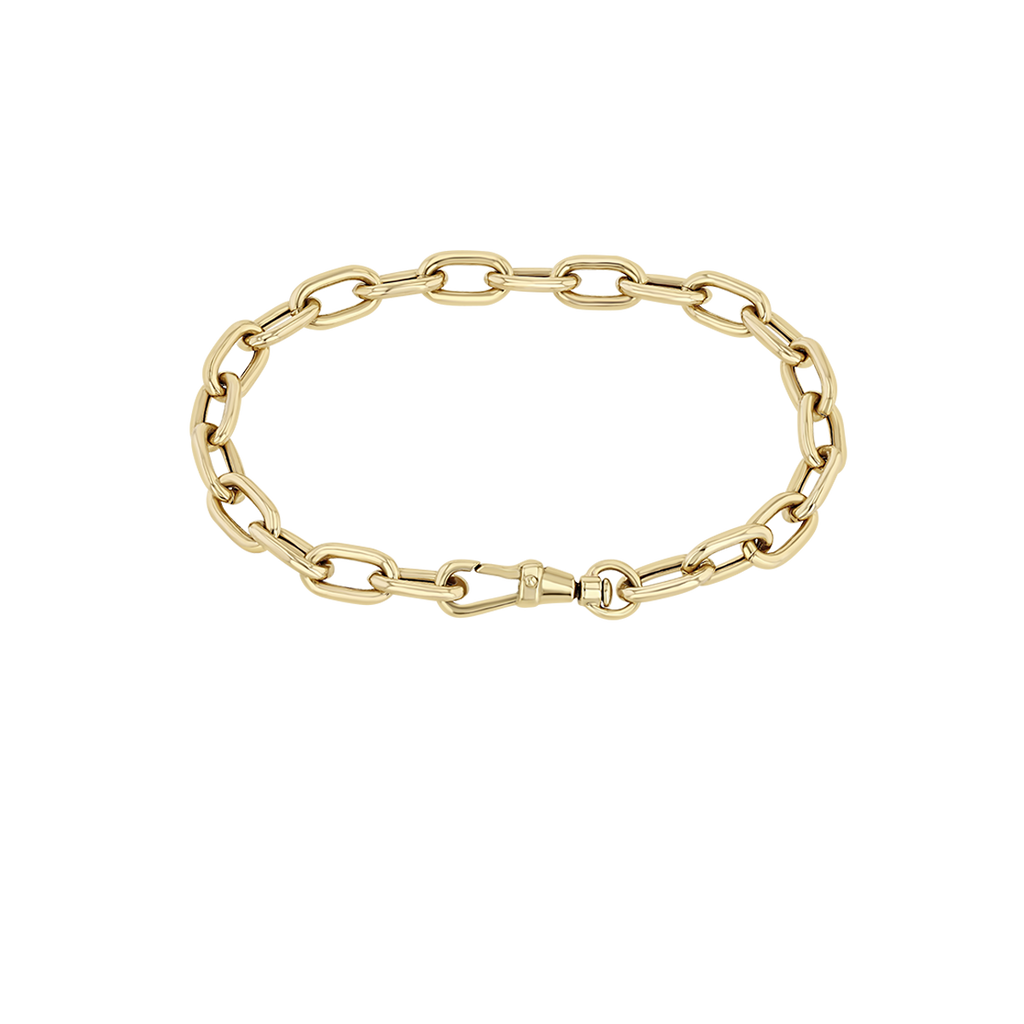 Zoe Chicco 14k extra large gold oval link chain bracelet on transparent background