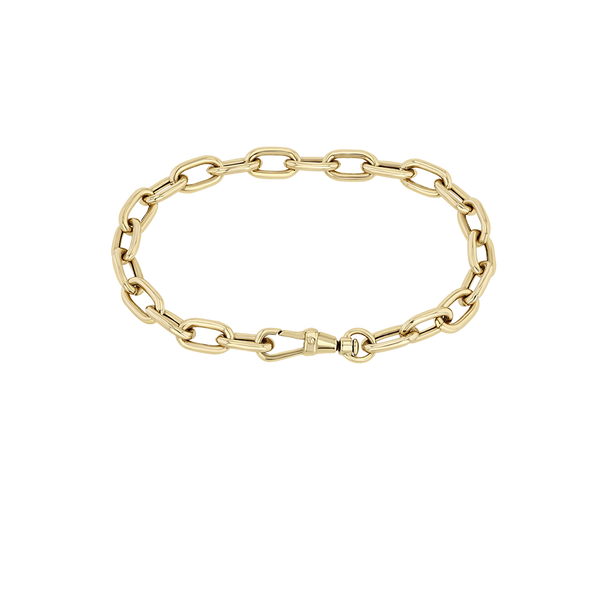 Zoe Chicco 14k extra large gold oval link chain bracelet on transparent background