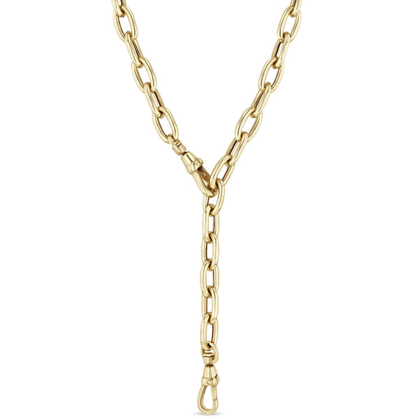 Zoë Chicco 14k Gold Extra Large Square Oval Link Chain Necklace with Swivel Clasps