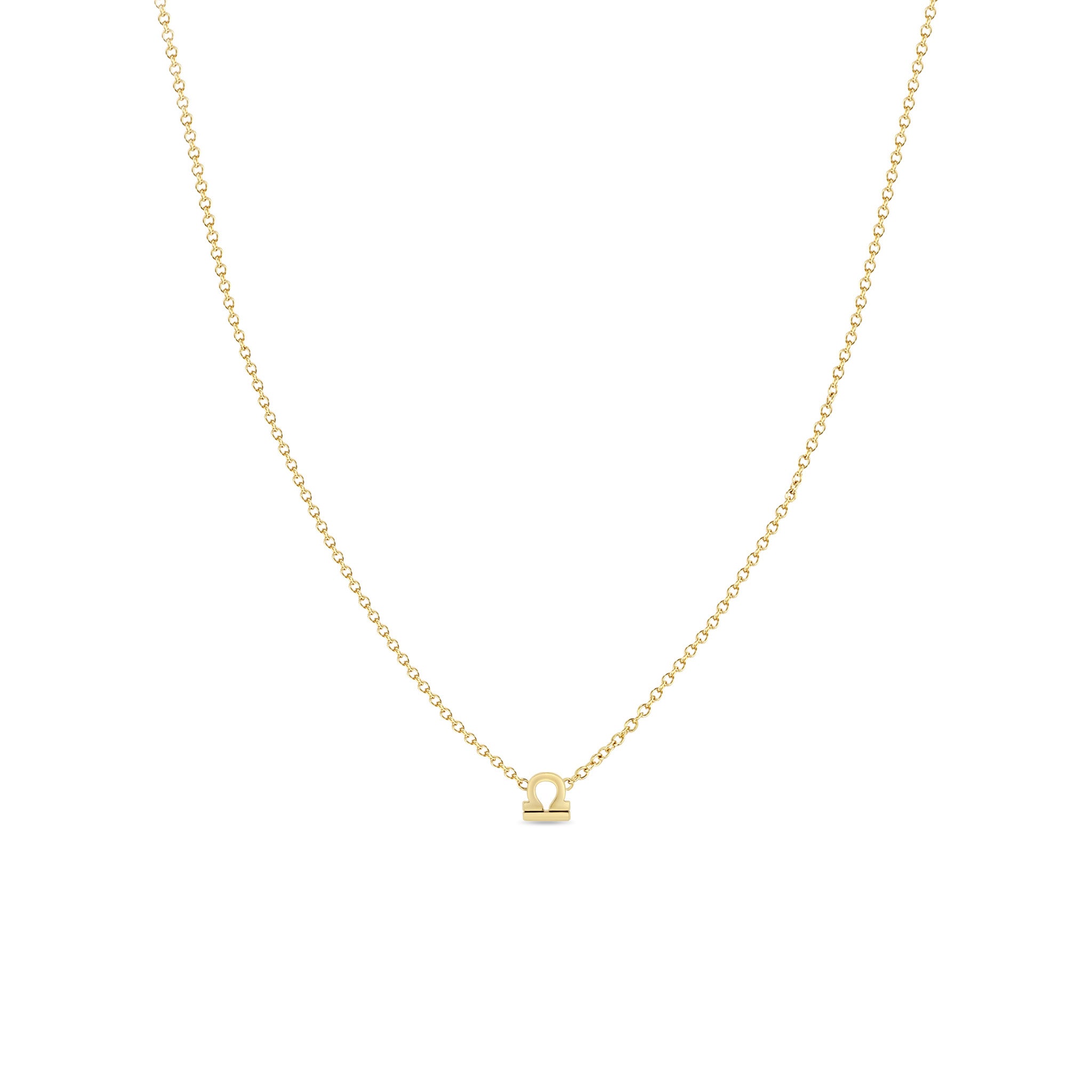 Zoë Chicco 14k Gold Itty Bitty Zodiac Libra Necklace