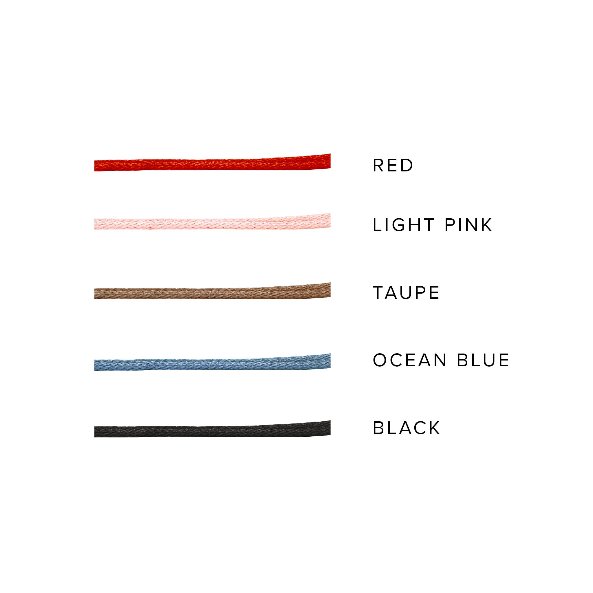Zoe Chicco's Thick Nylon Cord Color Chart