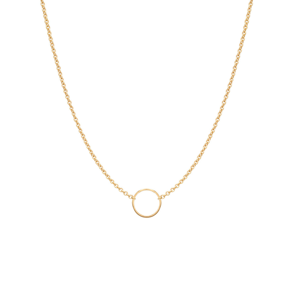 14k Tiny Circle Necklace