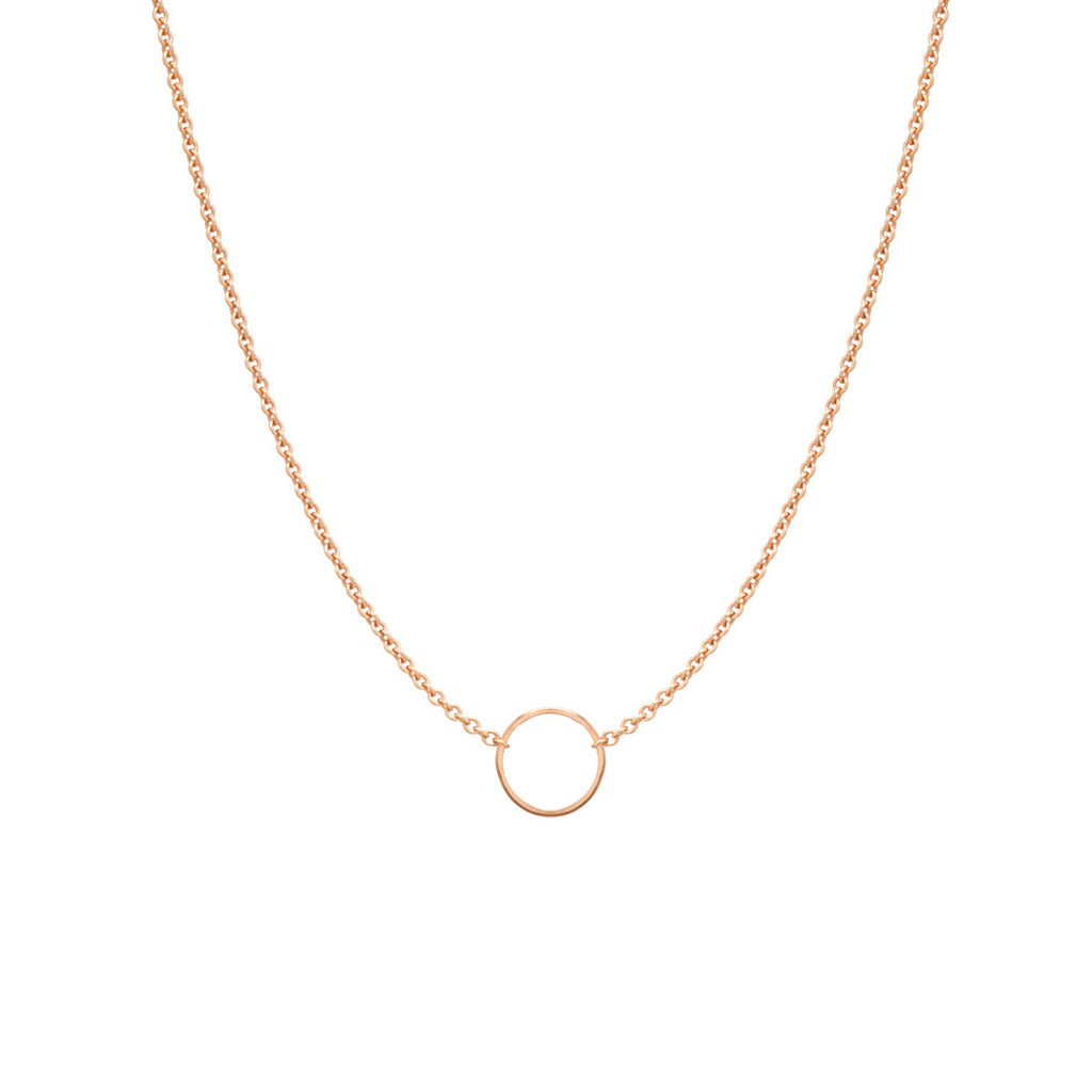 Zoe Chicco 14k Gold Tiny Circle Necklace – ZOË CHICCO