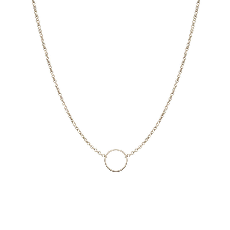 14k Tiny Circle Necklace